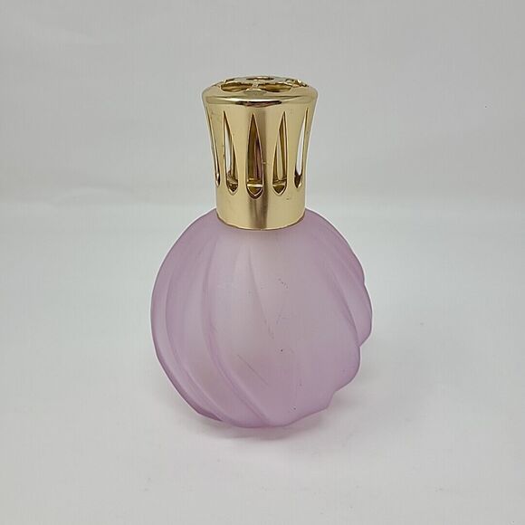 Vintage Lamp Berger Pink Swirl Glass Fragrance Lamp With Wick Unused - Picture 1 of 6